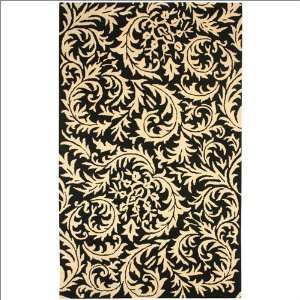   Rizzy Rugs Volare VO 810 Black and Ivory Floral Rug