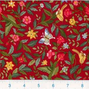  45 Wide Tutwiler   Red Fabric By The Yard Arts, Crafts 