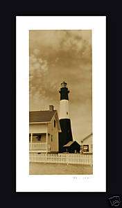 TYBEE LIGHTHOUSE II art FRAMED PRINT  Thea Schrack  