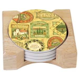  CounterArt Tuscan Tapestry Design Absorbent Coasters in 