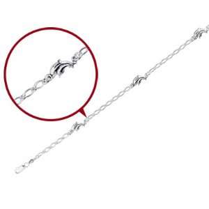  Dolphin Anklet in Sterling Silver Jewelry