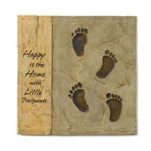    Garden Stepping Stone Baby Footprint Happy Is Home 