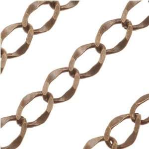  Antiqued Brass 4.9mm Flattened Curb Chain   Bulk By The 