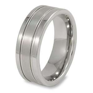   Grooved Tungsten Carbide Ring   Size 8.0 West Coast Jewelry Jewelry