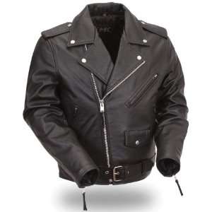  Classic Motorcycle Leather Jacket. Back to the 50s Styling. FMM 200