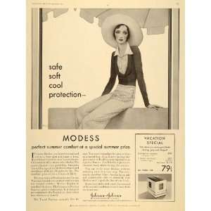   Johnson Modess Feminine Products   Original Print Ad