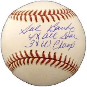 Sal Bando Signed Baseball with 4x AS 3x W. Champ Insc