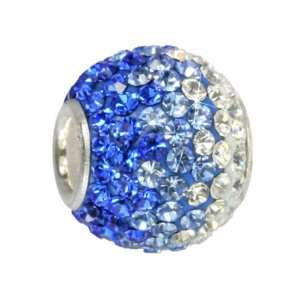  SilberDream Glitter Bead Swarowski elements blue ICE, 925 