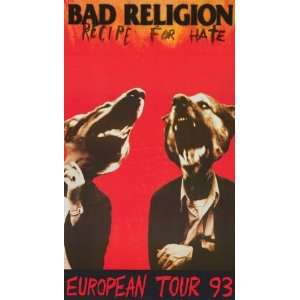 Bad Religion   Recipe for Hate   Euro Tour 93 23x33 Poster