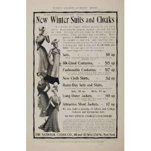  1901 Vintage Ad Womens Winter Cloaks Suits Fashion 