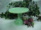 Mosser Pink Milk Glass Crown Tuscan Pedestal Cake Plate 12.25 Inch 