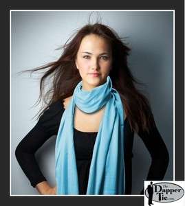 NEW Womens Solid Turquoise Blue Pashmina Scarf HPS18  