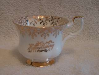 This is a brand new Royal Albert Bone China Happy Birthday Teacup. It 