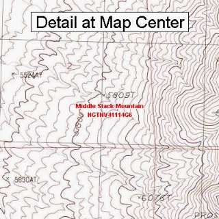  USGS Topographic Quadrangle Map   Middle Stack Mountain 