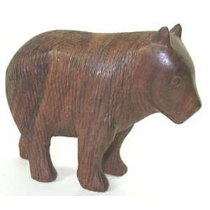  4.5 Inch Baby Bear Carved Wood Sculpture