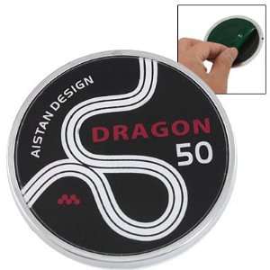  Amico Car Round Shaped Red Dragon Word Print 3D Emblem 