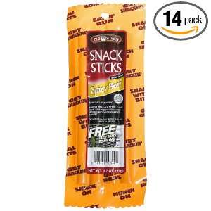 Old Wisconsin Hot Beef Sticks, 3.2 Ounce Grocery & Gourmet Food