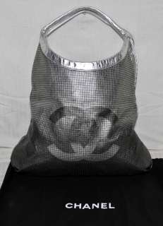 AUTH. $3,750. CHANEL HOLLYWOOD NS HOBO/SILVER CC LOGO TOTE/SHOULDER 