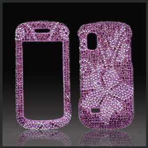 Lilac Flower Cristalina crystal bling case cover for Samsung A887 