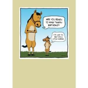  Funny birthday card Little Horse