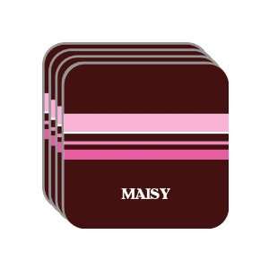 Personal Name Gift   MAISY Set of 4 Mini Mousepad Coasters (pink 