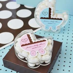  Personalized Baby Carriage Acrylic Favor Box Health 