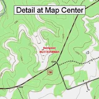  USGS Topographic Quadrangle Map   Kempner, Texas (Folded 