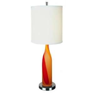  Trend Lighting TT1308 One Light Red Table Lamp Glass 