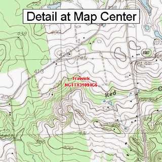  USGS Topographic Quadrangle Map   Trawick, Texas (Folded 