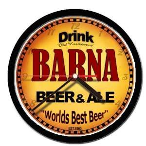  BARNA beer and ale cerveza wall clock 