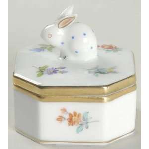  Herend Kimberly (Mf) Trinket Box with Lid, Fine China 