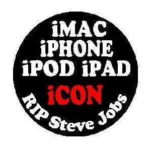   iPOD   iCON   RIP STEVE JOBS 1.25 Pinback Button Badge / Pin