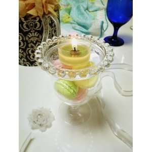 Macaron glass candle stands/macaron inside/Dessert and food crafts 