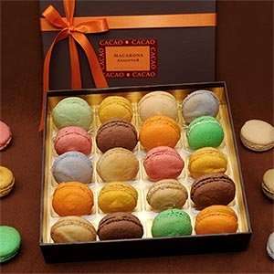 Cacao Assorted Macarons 20 Pieces  Grocery & Gourmet Food