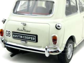   18 scale diecast car model of austin mk1 mini cooper s white 50th