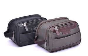 Leather Toiletry Kit Bag Shaving Travel Bag Cosmetic Organzier Case 