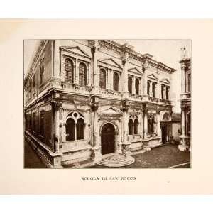  1907 Print Scuola Grande San Rocco Venice Italy 