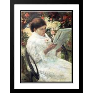  Cassatt, Mary, 28x36 Framed and Double Matted Woman 