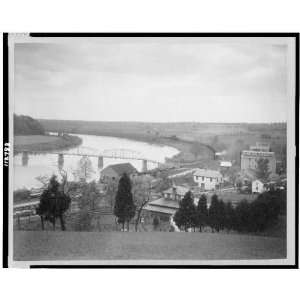   Old Scotts Ferry, Scottsville, VA, showing train 1911