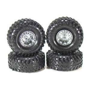   Swamper Tires Mounted on Weld Stone Crusher Wheel 1/24 Toys & Games