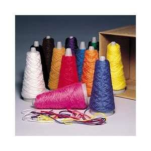 Pacon Trai Tex Double Weight Yarn Cones, 2 oz., 12 Assorted Color 