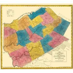  DELAWARE COUNTY NEW YORK (NY) LANDOWNER MAP 1829