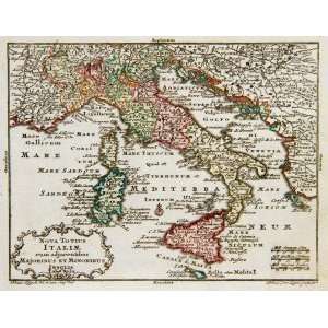  Lobeck and Lotter Map of Italy (1762)