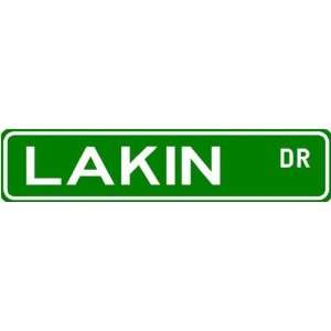  LAKIN Street Name Sign ~ Family Lastname Sign ~ Gameroom 