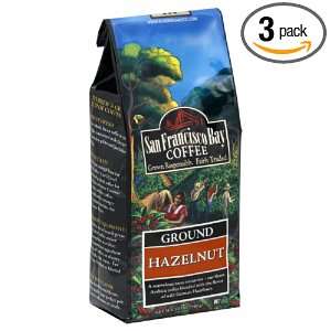   Francisco Bay Coffee Hazelnut Ground Coffee, 12 Ounce Bags (Pack of 3