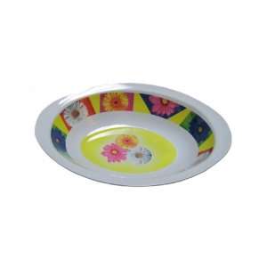    Oval bowl with bold floral design   Case of 15
