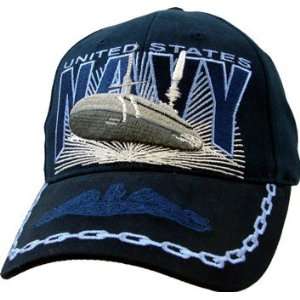  US Navy Submarine with Dolphins Ball Cap 