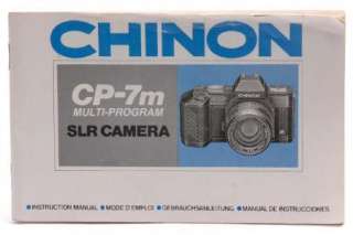 Chinon CP 7m Multi Program Camera Manual  