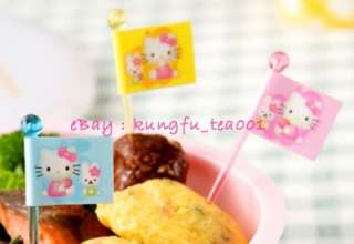 12pcs Hello Kitty Flag Food Picks Bento Accessories Party Decorate 