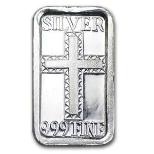  1 Gram Cross Silver Bar (.999 Fine) Arts, Crafts & Sewing